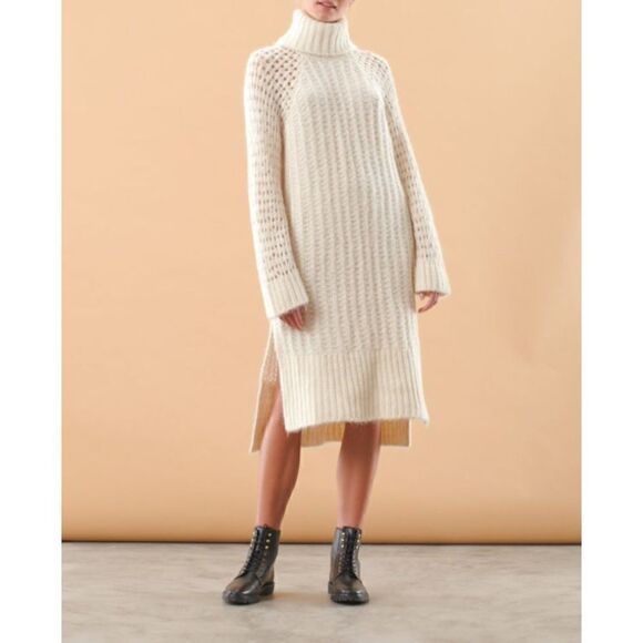 by TiMo Dresses & Skirts - By TiMo Soft Knit Turtleneck Dress size XS brown/cream